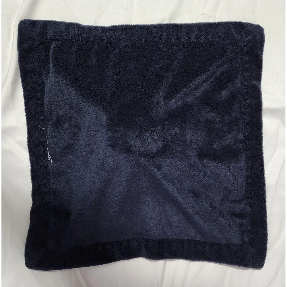 Carters Whale‎ Security Blanket Baby Lovey Navy Blue Aqua Polka Dots